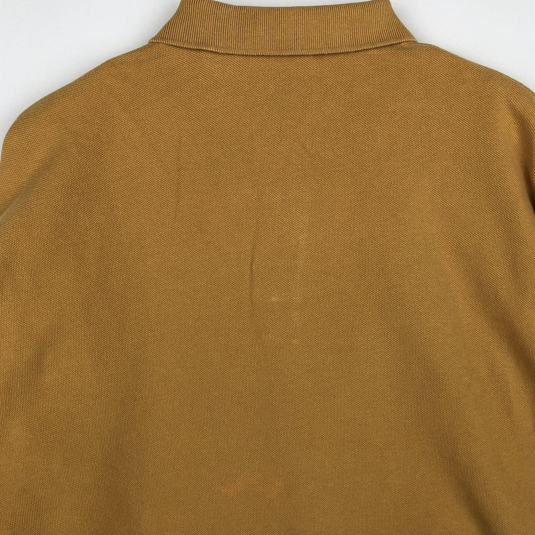 90'S GAP (Old GAP) Long-Sleeve Polo Shirt, Men's Size XL (Equivalent), Vintage cotton yellow type Vintage Second Hand