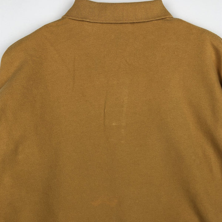 90'S GAP (Old GAP) Long-Sleeve Polo Shirt, Men's Size XL (Equivalent), Vintage cotton yellow type Vintage Second Hand