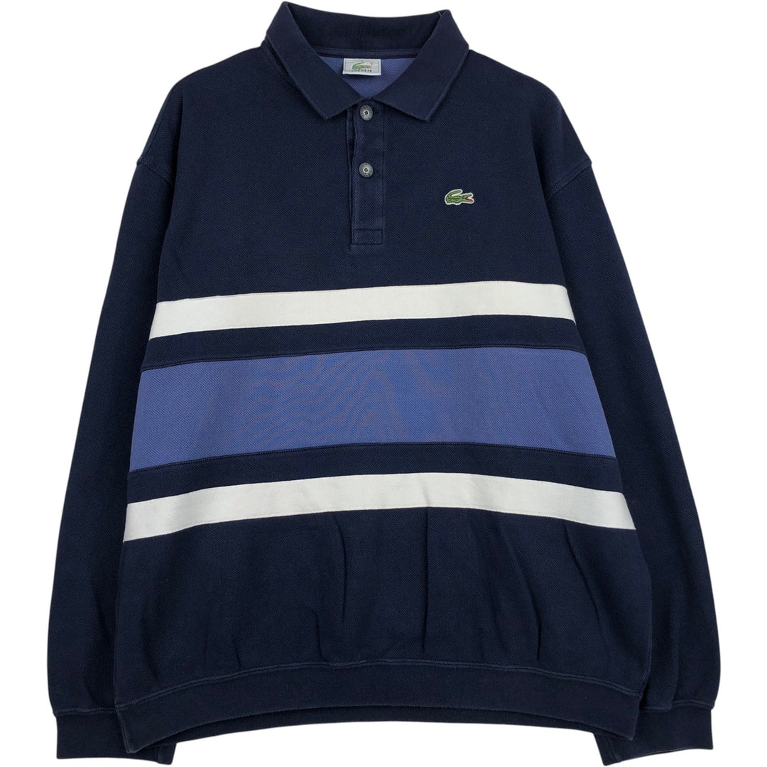 Lacoste LACOSTE Long Sleeve Polo Shirt Size 5 (Men's Size L) cotton navy blue type Vintage Second Hand