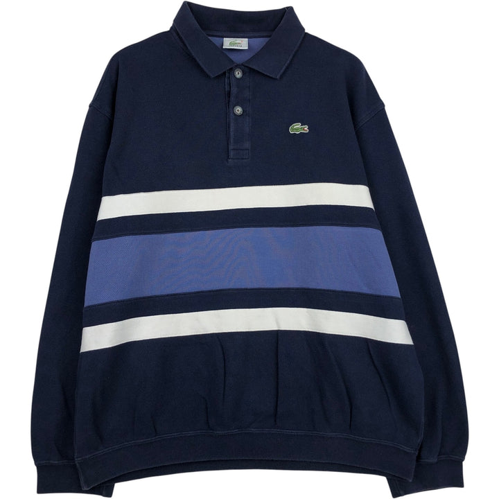 Lacoste LACOSTE Long Sleeve Polo Shirt Size 5 (Men's Size L) cotton navy blue type Vintage Second Hand