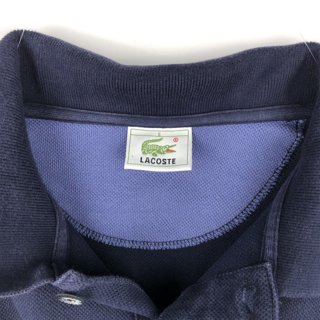 Lacoste LACOSTE Long Sleeve Polo Shirt Size 5 (Men's Size L) cotton navy blue type Vintage Second Hand