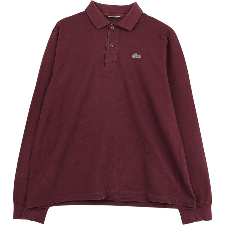 Lacoste LACOSTE Long Sleeve Polo Shirt Size 5 (Men's Size L) cotton red type reddish brown Vintage Second Hand