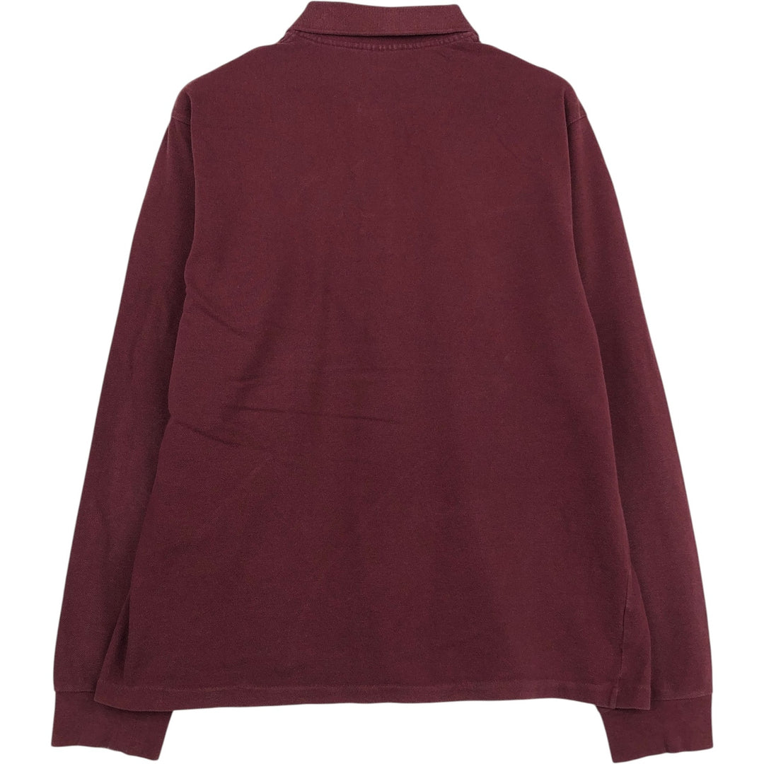 Lacoste LACOSTE Long Sleeve Polo Shirt Size 5 (Men's Size L) cotton red type reddish brown Vintage Second Hand