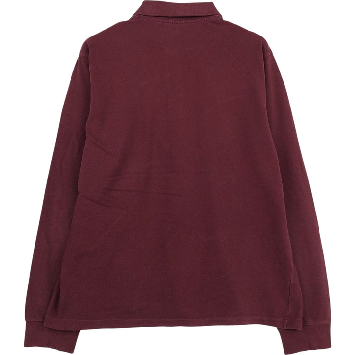 Lacoste LACOSTE Long Sleeve Polo Shirt Size 5 (Men's Size L) cotton red type reddish brown Vintage Second Hand