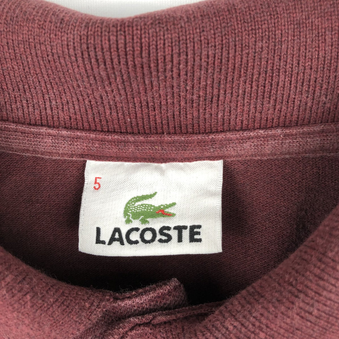Lacoste LACOSTE Long Sleeve Polo Shirt Size 5 (Men's Size L) cotton red type reddish brown Vintage Second Hand