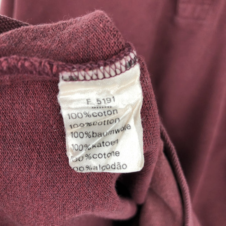 Lacoste LACOSTE Long Sleeve Polo Shirt Size 5 (Men's Size L) cotton red type reddish brown Vintage Second Hand