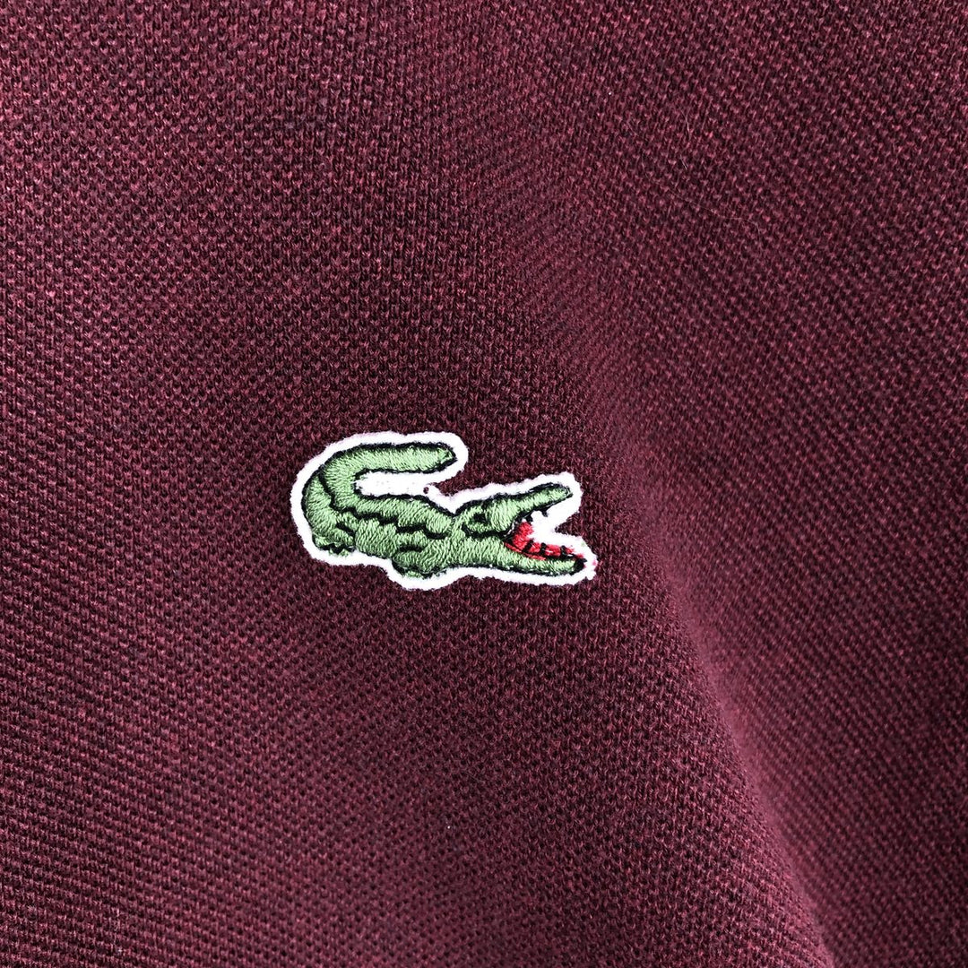Lacoste LACOSTE Long Sleeve Polo Shirt Size 5 (Men's Size L) cotton red type reddish brown Vintage Second Hand