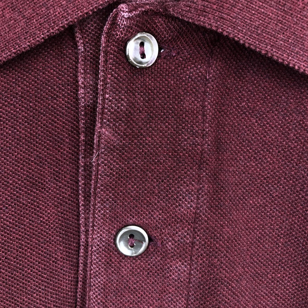 Lacoste LACOSTE Long Sleeve Polo Shirt Size 5 (Men's Size L) cotton red type reddish brown Vintage Second Hand
