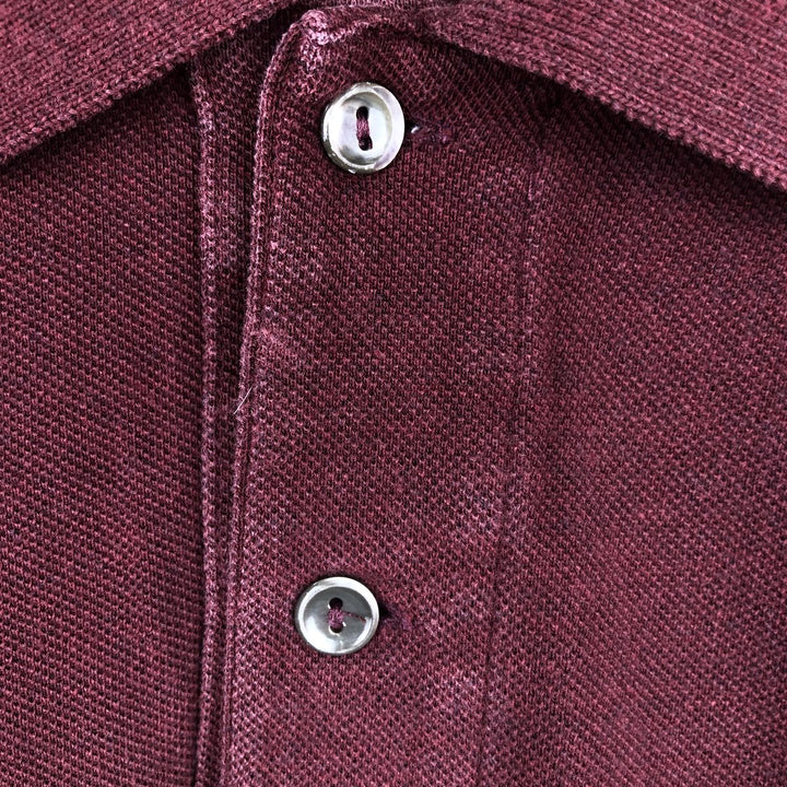 Lacoste LACOSTE Long Sleeve Polo Shirt Size 5 (Men's Size L) cotton red type reddish brown Vintage Second Hand