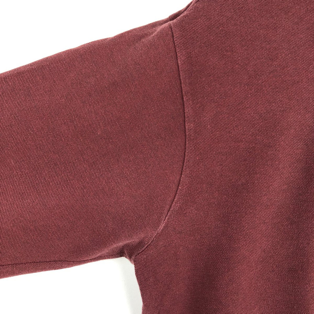 Lacoste LACOSTE Long Sleeve Polo Shirt Size 5 (Men's Size L) cotton red type reddish brown Vintage Second Hand