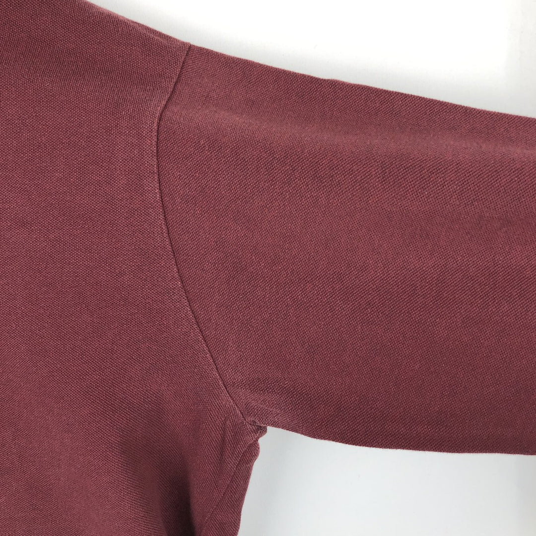 Lacoste LACOSTE Long Sleeve Polo Shirt Size 5 (Men's Size L) cotton red type reddish brown Vintage Second Hand