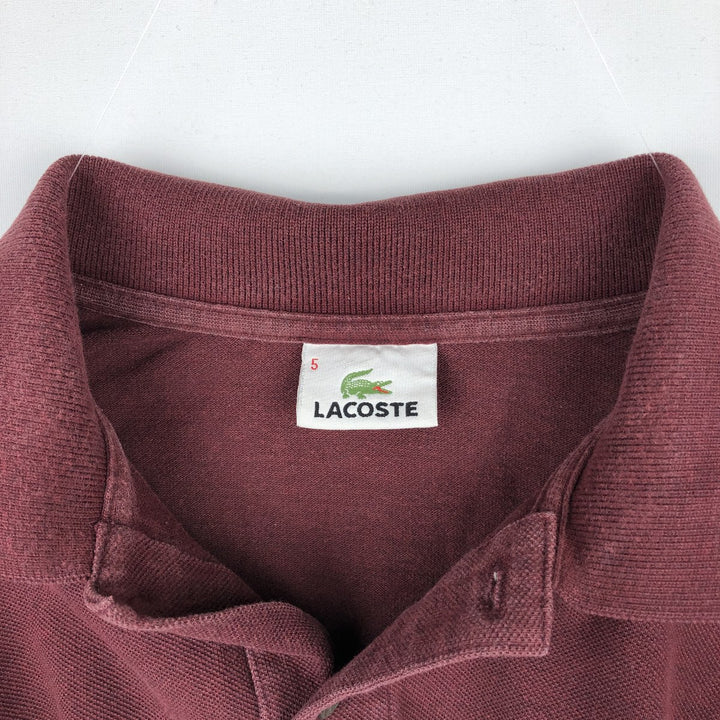 Lacoste LACOSTE Long Sleeve Polo Shirt Size 5 (Men's Size L) cotton red type reddish brown Vintage Second Hand