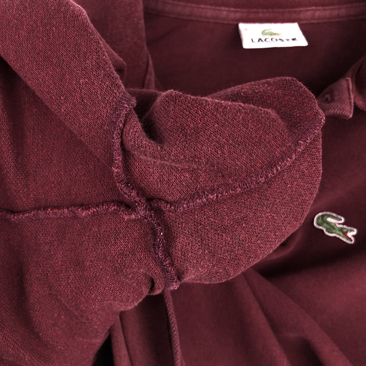 Lacoste LACOSTE Long Sleeve Polo Shirt Size 5 (Men's Size L) cotton red type reddish brown Vintage Second Hand