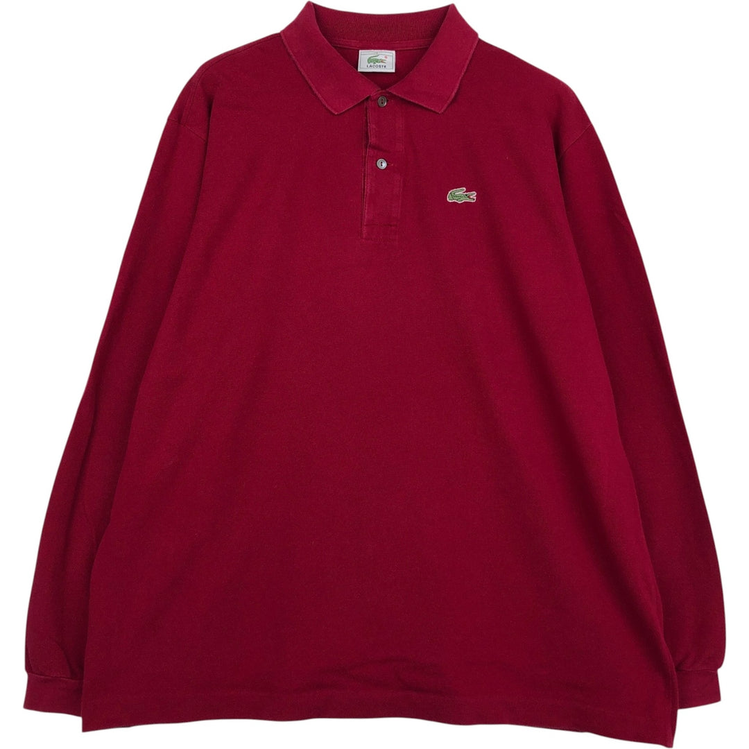 Lacoste LACOSTE Long Sleeve Polo Shirt No. 7 Men's XXL cotton red type Vintage Second Hand