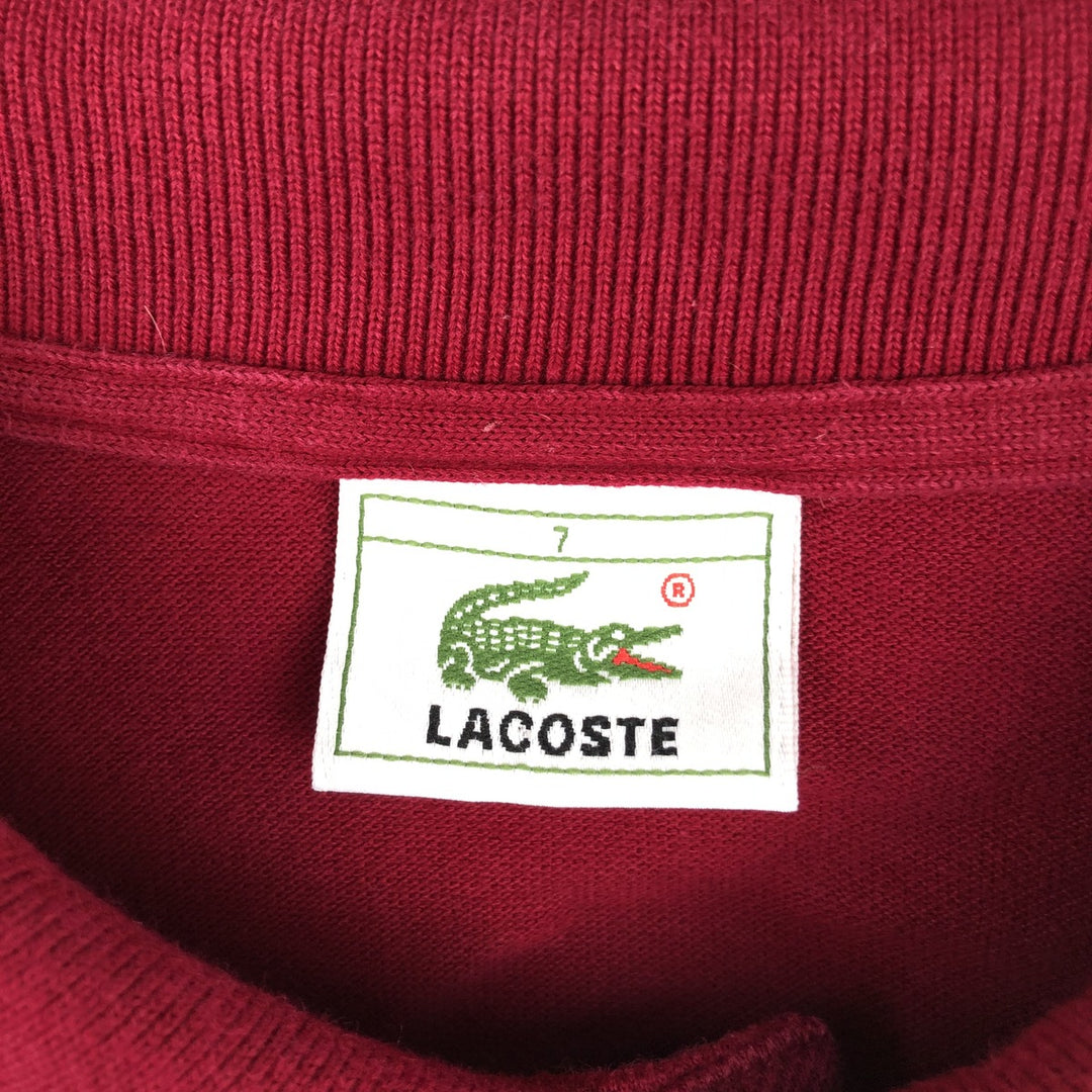 Lacoste LACOSTE Long Sleeve Polo Shirt No. 7 Men's XXL cotton red type Vintage Second Hand