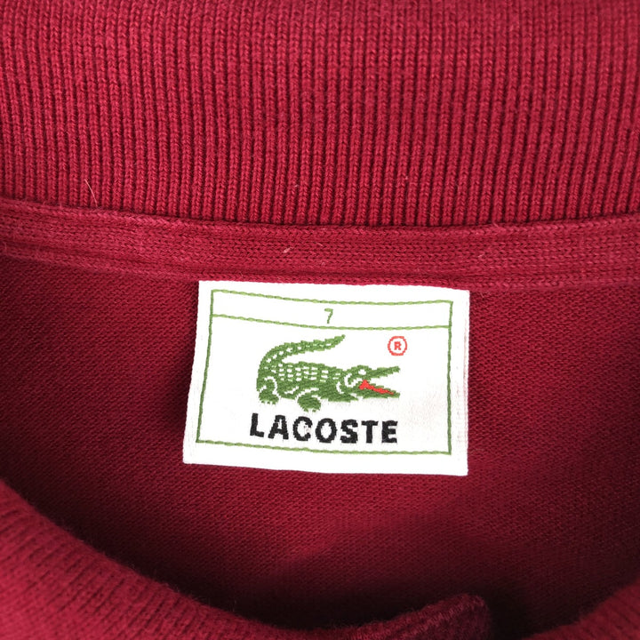 Lacoste LACOSTE Long Sleeve Polo Shirt No. 7 Men's XXL cotton red type Vintage Second Hand
