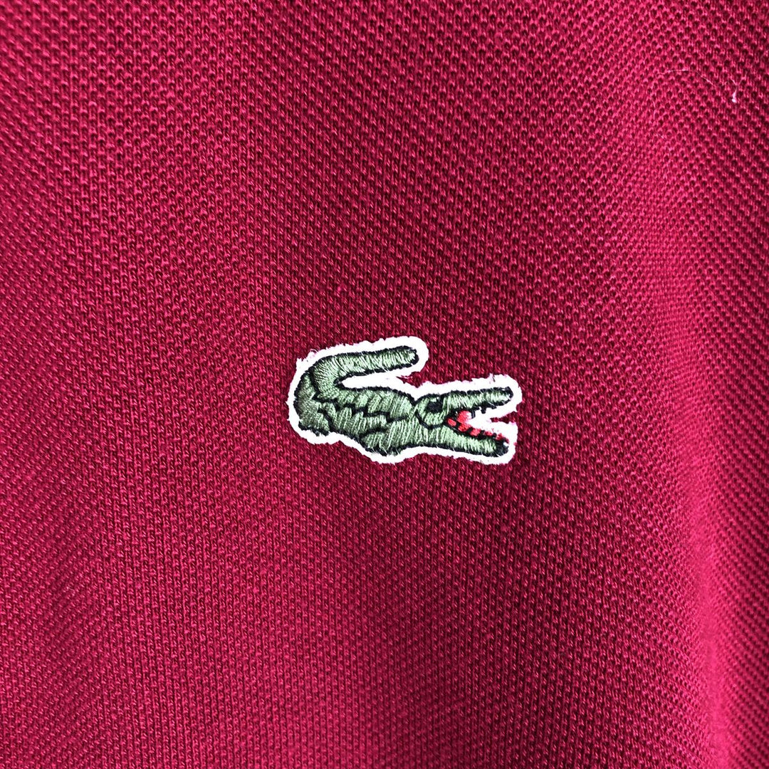 Lacoste LACOSTE Long Sleeve Polo Shirt No. 7 Men's XXL cotton red type Vintage Second Hand