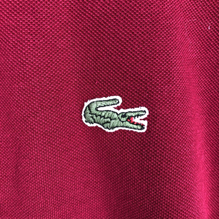 Lacoste LACOSTE Long Sleeve Polo Shirt No. 7 Men's XXL cotton red type Vintage Second Hand
