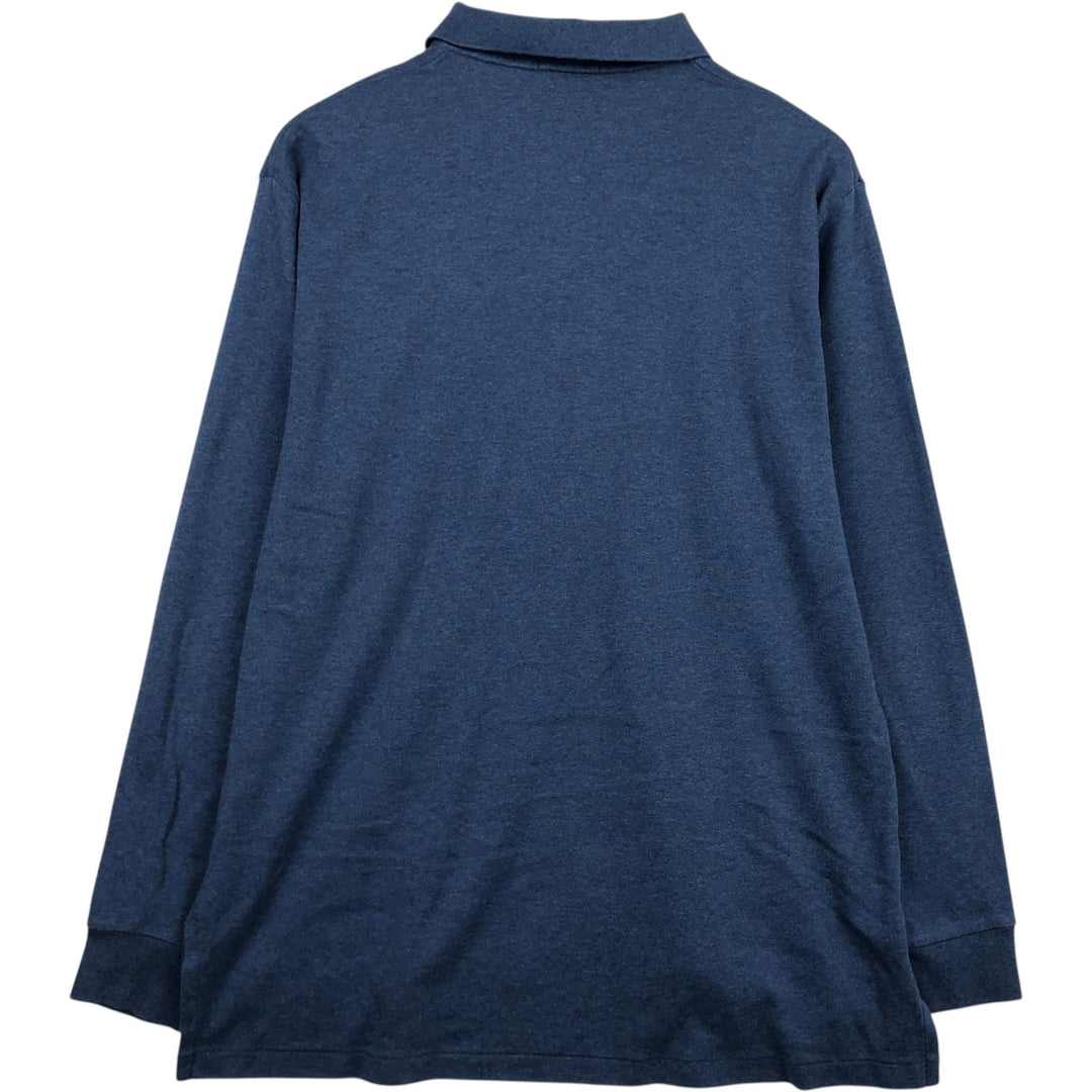 Ralph Lauren POLO RALPH LAUREN Long Sleeve Polo Shirt Men's XL cotton blue type Vintage Second Hand