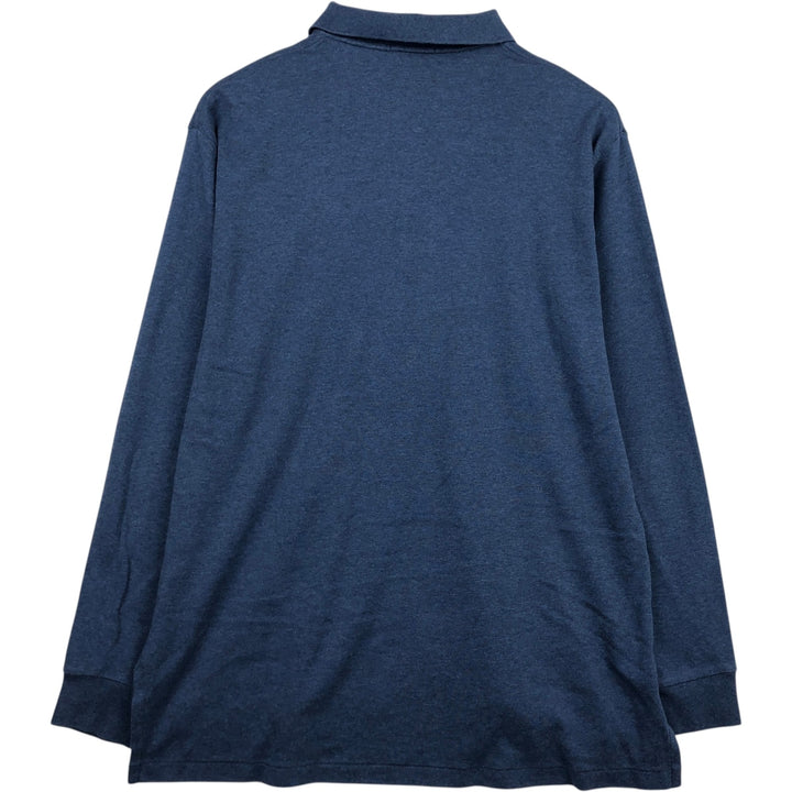 Ralph Lauren POLO RALPH LAUREN Long Sleeve Polo Shirt Men's XL cotton blue type Vintage Second Hand