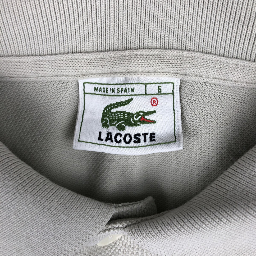 Lacoste LACOSTE Long Sleeve Polo Shirt Size 6 Men's XL cotton unbleached Vintage Second Hand