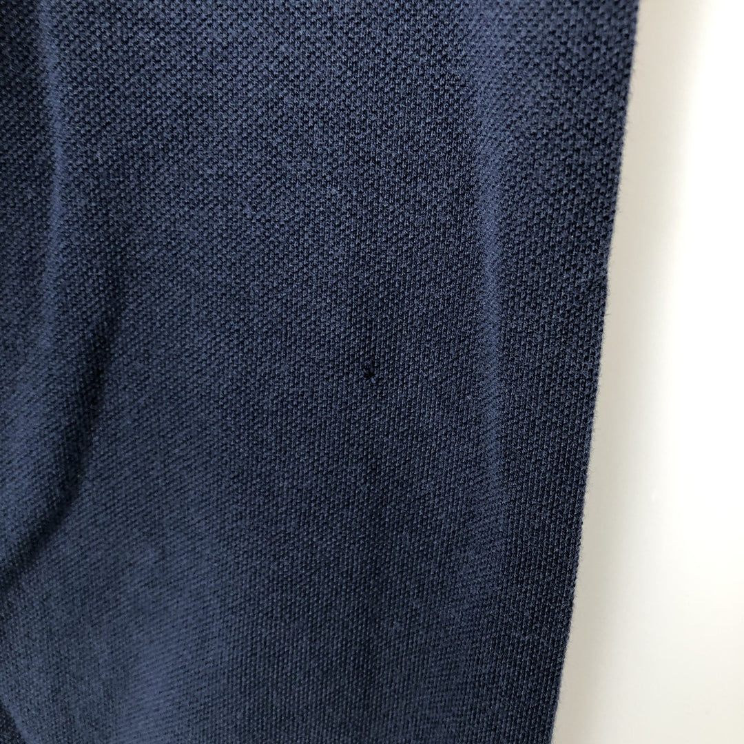 Lacoste long-sleeved polo shirt, size 7 (equivalent to men's XL). cotton navy blue type Vintage Second Hand