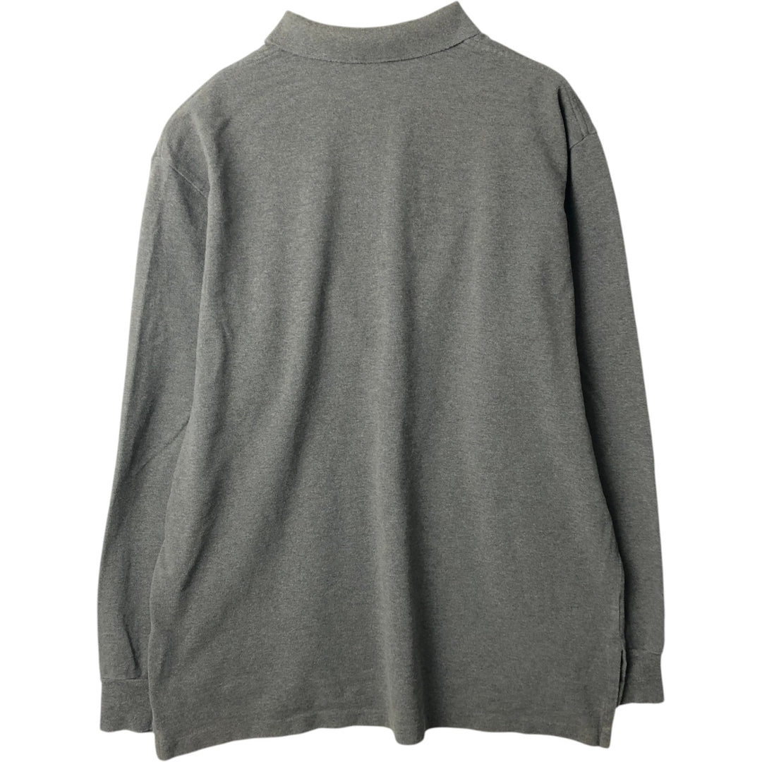 Ralph Lauren POLO by Ralph Lauren long sleeve polo shirt, men's XL size cotton gray type Vintage Second Hand