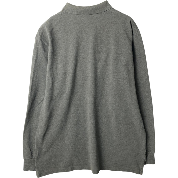 Ralph Lauren POLO by Ralph Lauren long sleeve polo shirt, men's XL size cotton gray type Vintage Second Hand