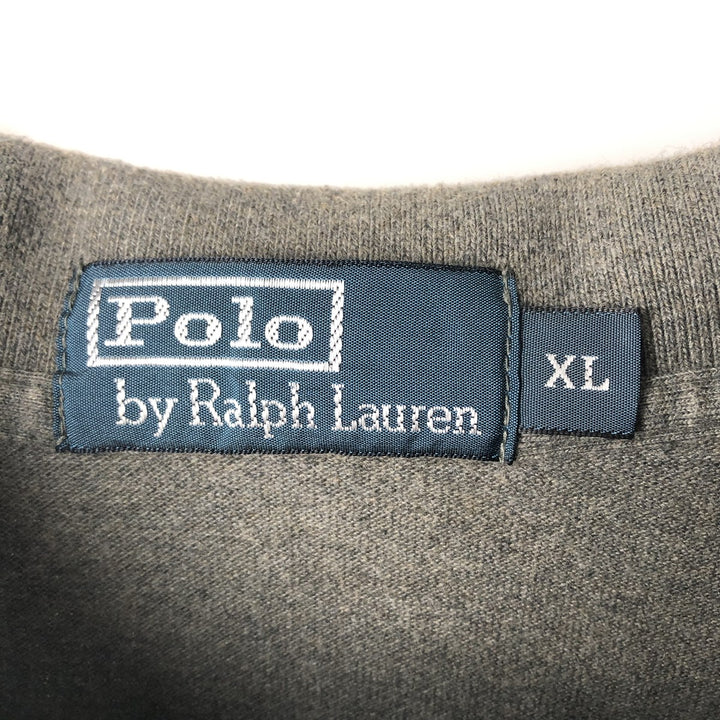 Ralph Lauren POLO by Ralph Lauren long sleeve polo shirt, men's XL size cotton gray type Vintage Second Hand