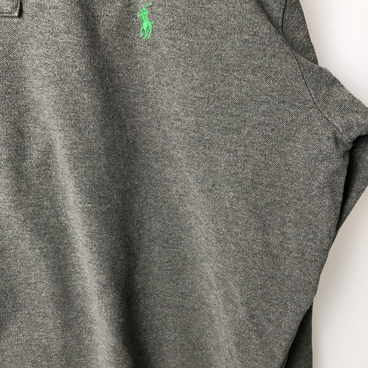 Ralph Lauren POLO by Ralph Lauren long sleeve polo shirt, men's XL size cotton gray type Vintage Second Hand
