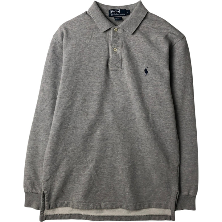 Ralph Lauren POLO by Ralph Lauren long sleeve polo shirt, men's size S cotton gray type Vintage Second Hand