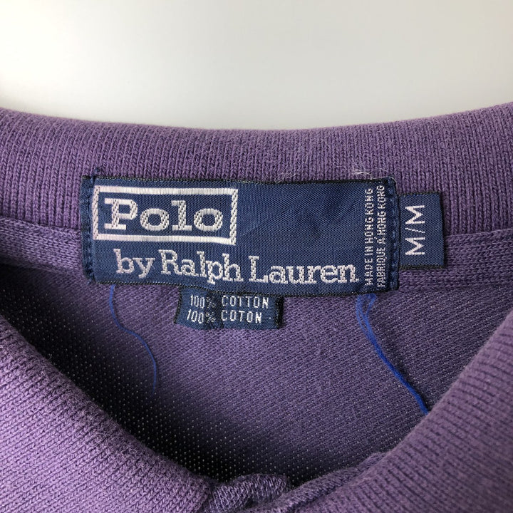 Ralph Lauren POLO by Ralph Lauren Long Sleeve Striped Polo Shirt Men's M cotton purple type Vintage Second Hand
