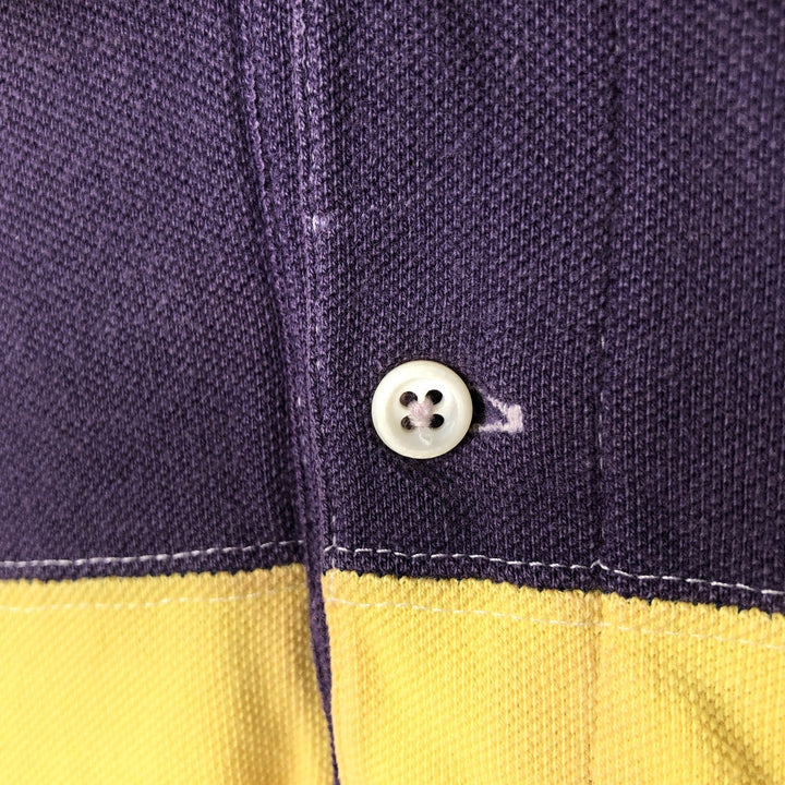 Ralph Lauren POLO by Ralph Lauren Long Sleeve Striped Polo Shirt Men's M cotton purple type Vintage Second Hand