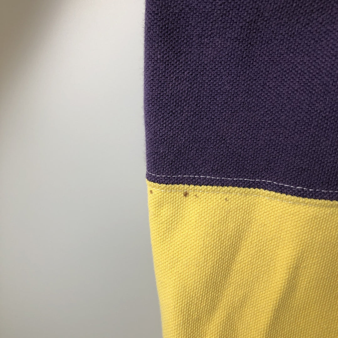 Ralph Lauren POLO by Ralph Lauren Long Sleeve Striped Polo Shirt Men's M cotton purple type Vintage Second Hand