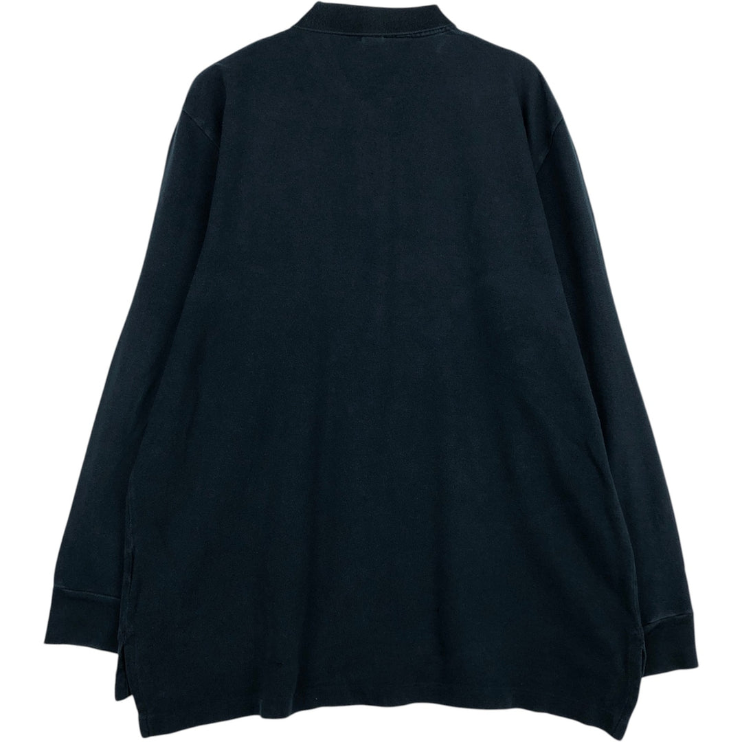 Ralph Lauren POLO by Ralph Lauren long sleeve polo shirt, men's XL size cotton black type Vintage Second Hand