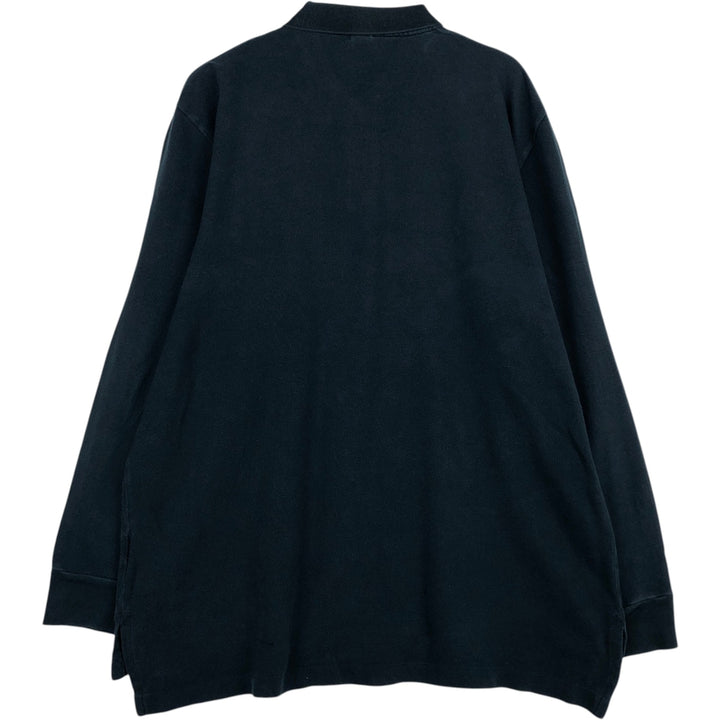 Ralph Lauren POLO by Ralph Lauren long sleeve polo shirt, men's XL size cotton black type Vintage Second Hand