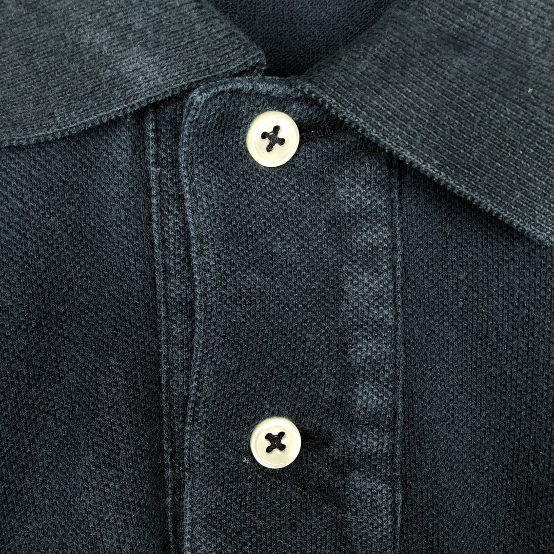 Ralph Lauren POLO by Ralph Lauren long sleeve polo shirt, men's XL size cotton black type Vintage Second Hand