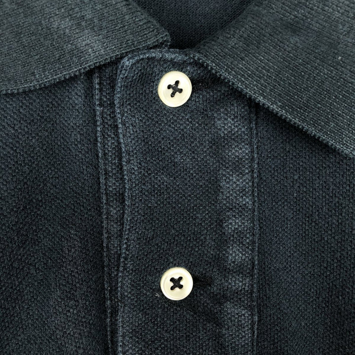 Ralph Lauren POLO by Ralph Lauren long sleeve polo shirt, men's XL size cotton black type Vintage Second Hand