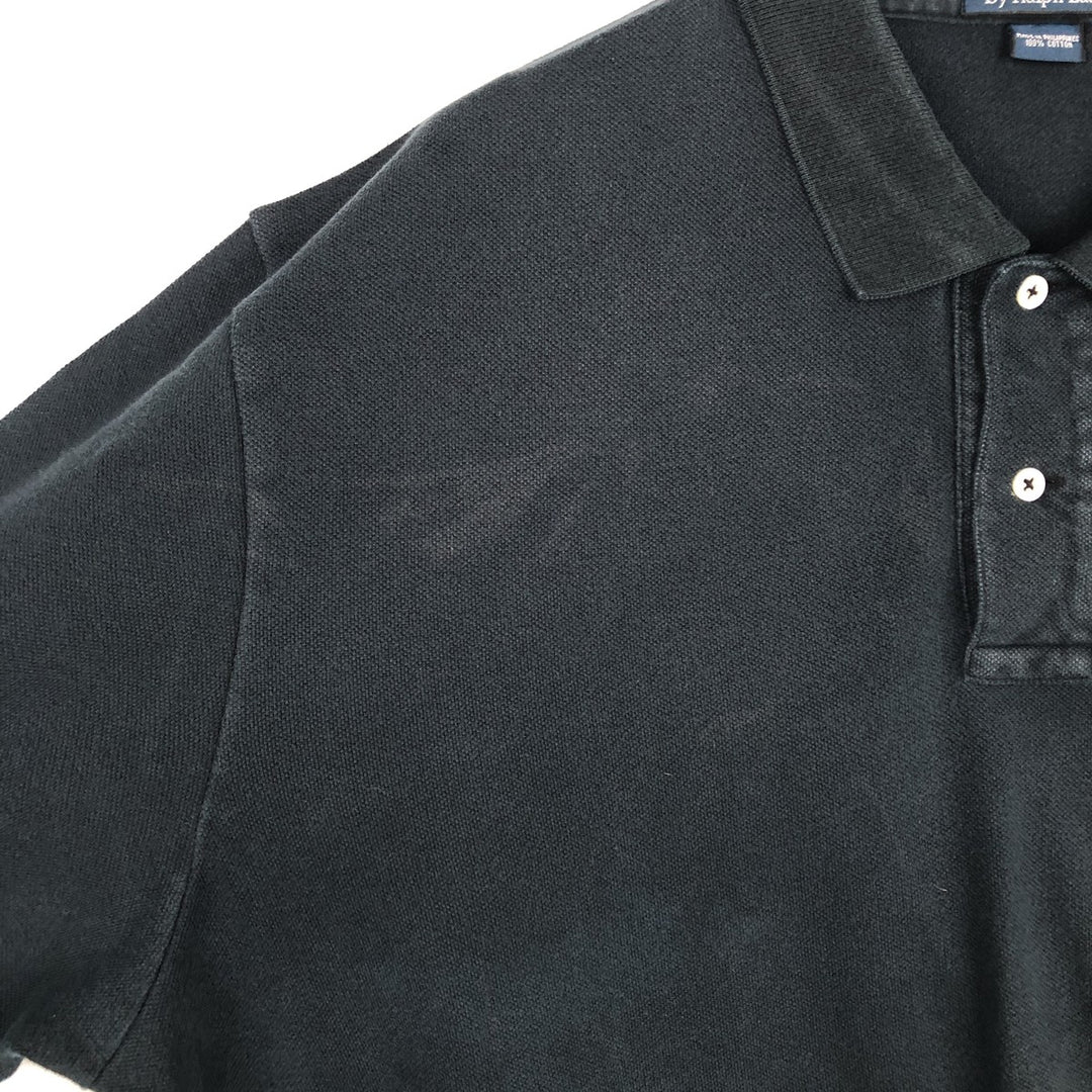 Ralph Lauren POLO by Ralph Lauren long sleeve polo shirt, men's XL size cotton black type Vintage Second Hand