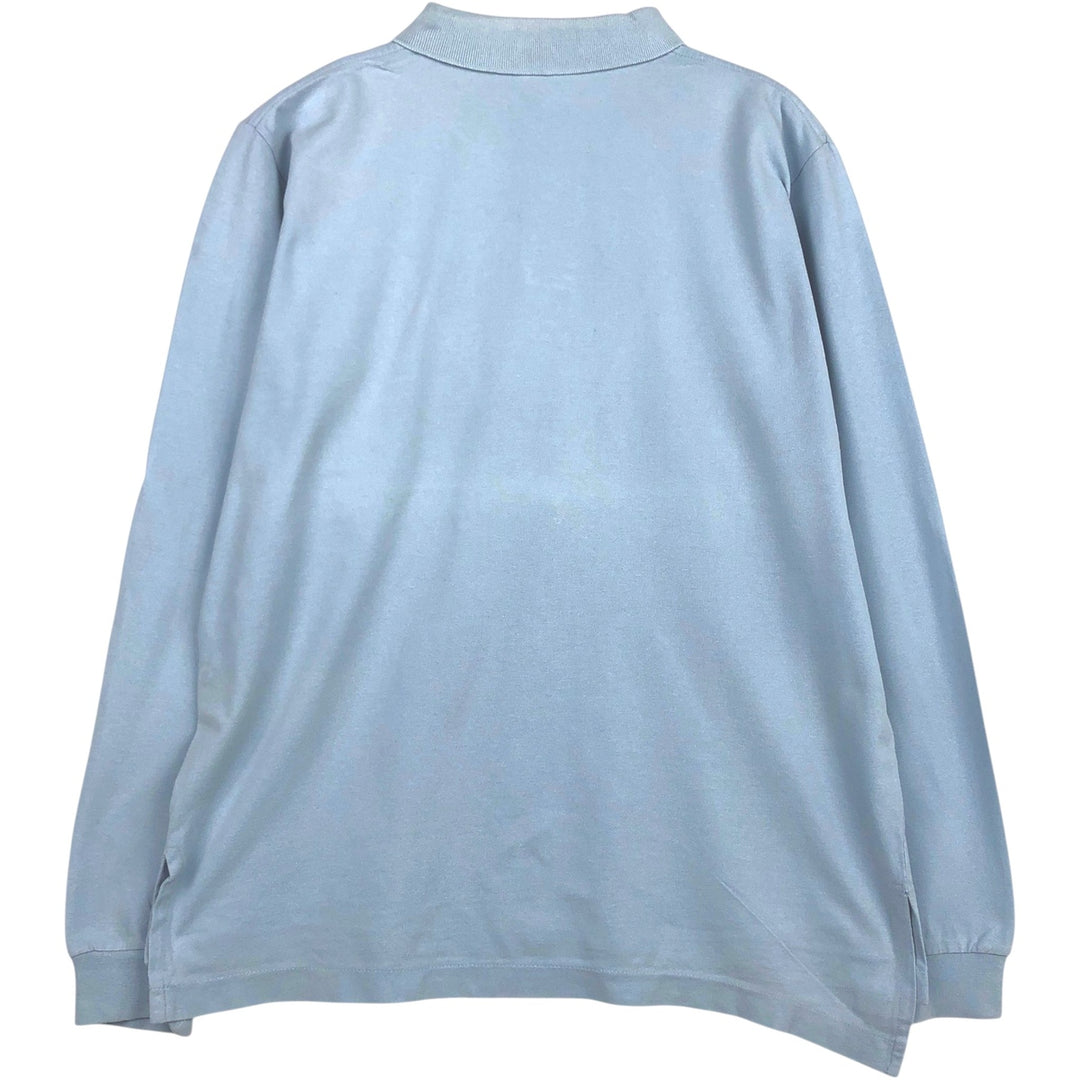 Ralph Lauren POLO by Ralph Lauren long sleeve polo shirt, men's size M cotton Blue type light blue Vintage Second Hand