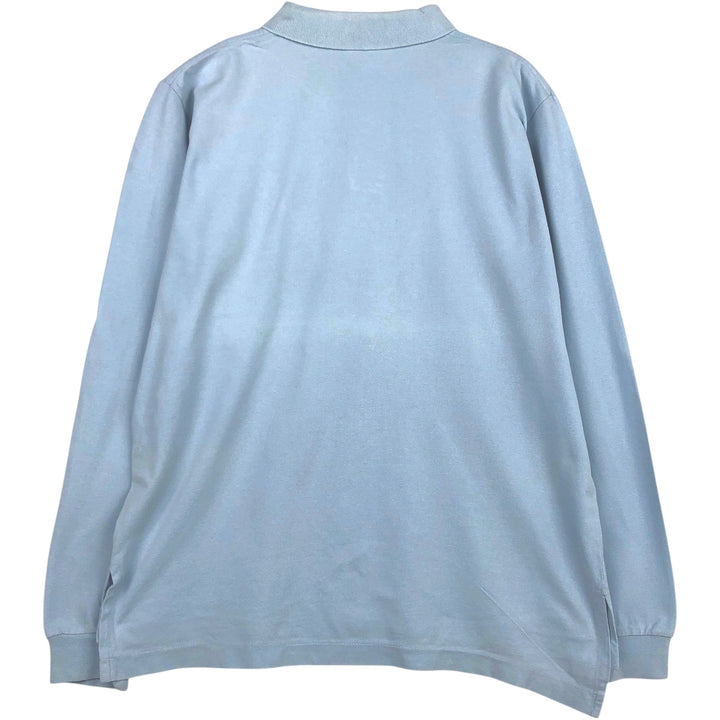 Ralph Lauren POLO by Ralph Lauren long sleeve polo shirt, men's size M cotton Blue type light blue Vintage Second Hand
