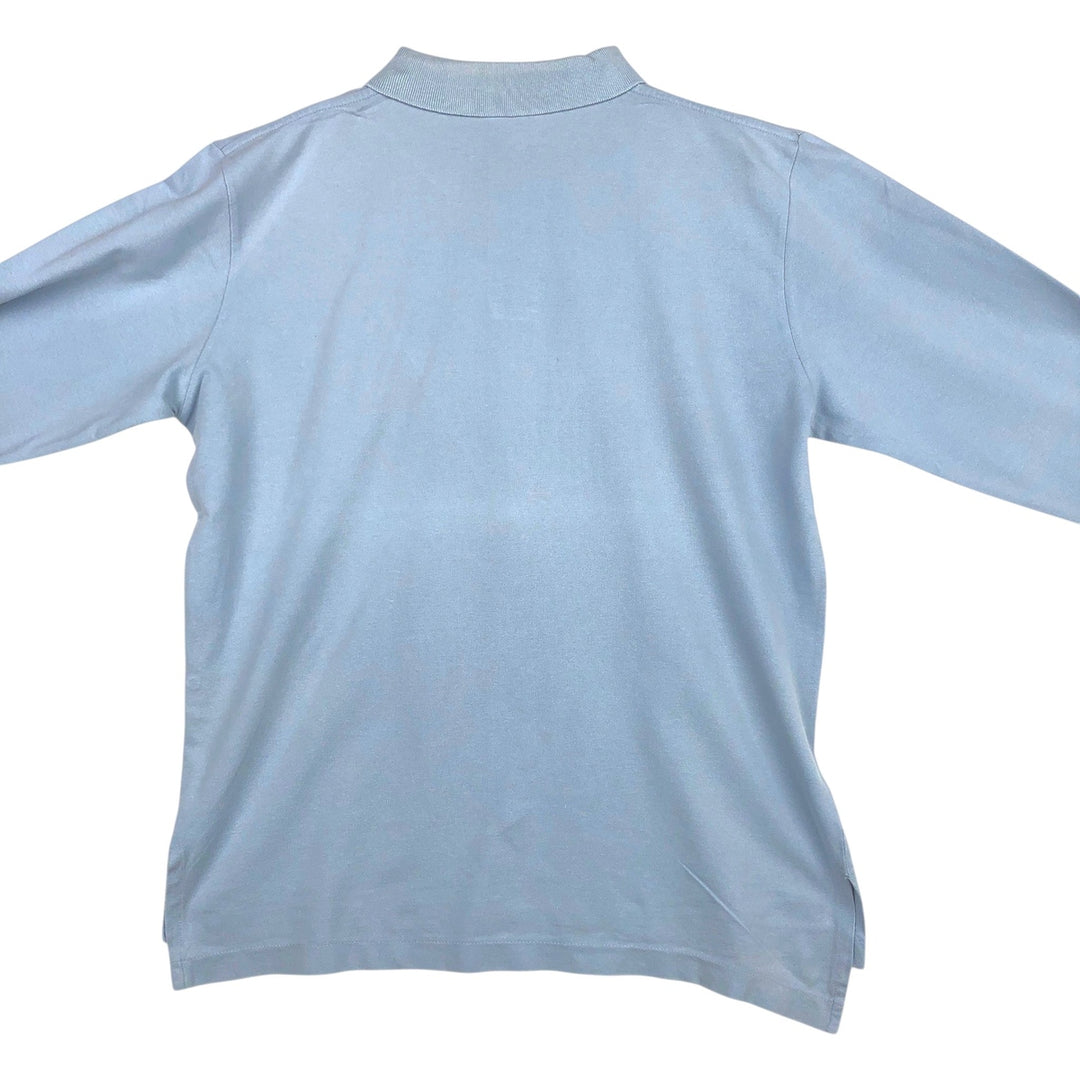 Ralph Lauren POLO by Ralph Lauren long sleeve polo shirt, men's size M cotton Blue type light blue Vintage Second Hand