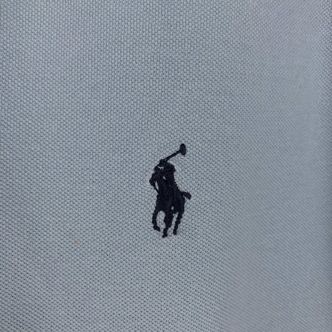 Ralph Lauren POLO by Ralph Lauren long sleeve polo shirt, men's size M cotton Blue type light blue Vintage Second Hand