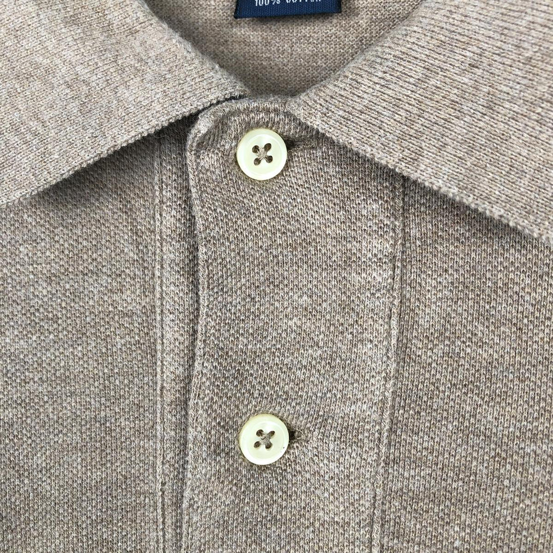 Ralph Lauren POLO by Ralph Lauren long sleeve polo shirt, men's XL size cotton Beige type Vintage Second Hand