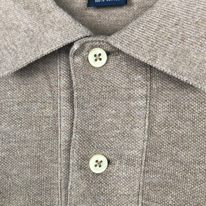 Ralph Lauren POLO by Ralph Lauren long sleeve polo shirt, men's XL size cotton Beige type Vintage Second Hand