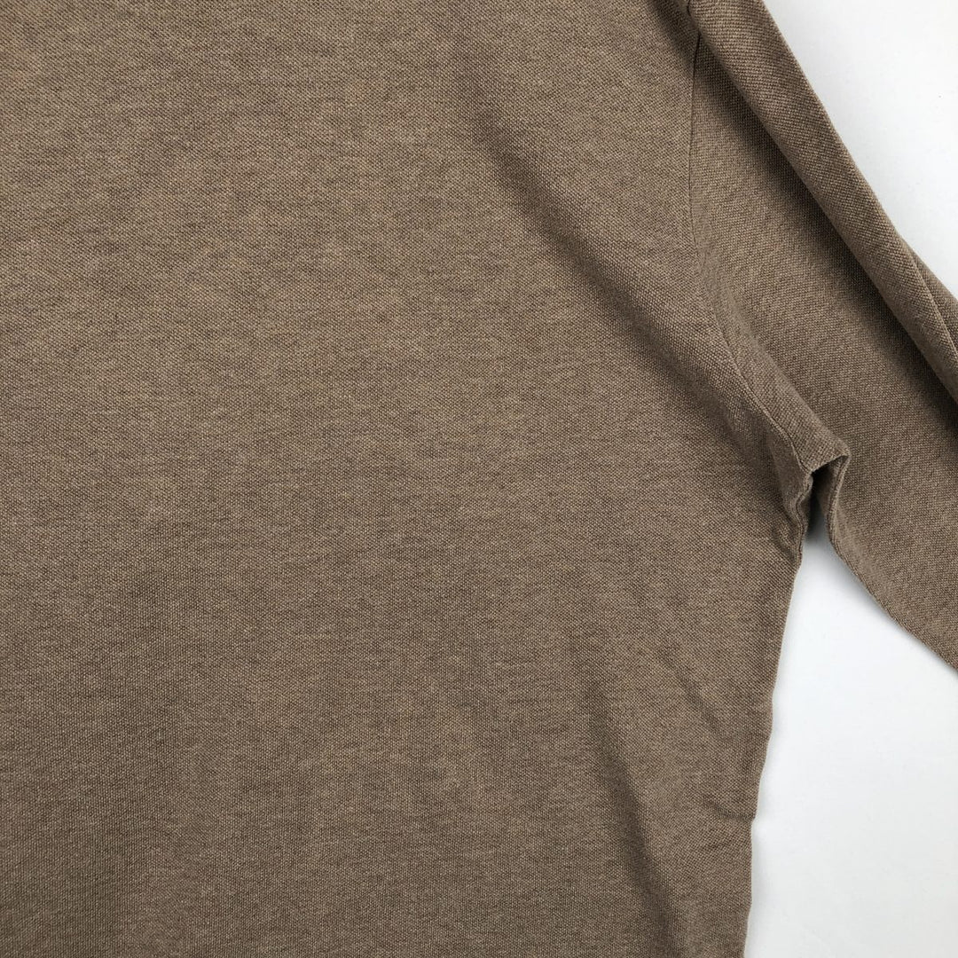 Ralph Lauren POLO by Ralph Lauren long sleeve polo shirt, men's XL size cotton Beige type Vintage Second Hand