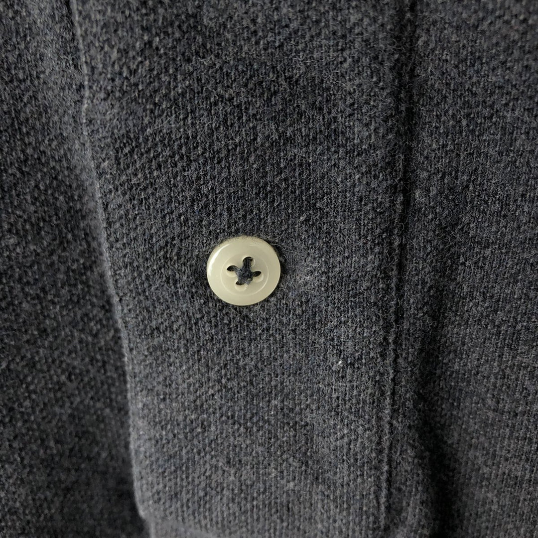 Ralph Lauren POLO by Ralph Lauren long sleeve polo shirt, men's size L cotton Charcoal Vintage Second Hand