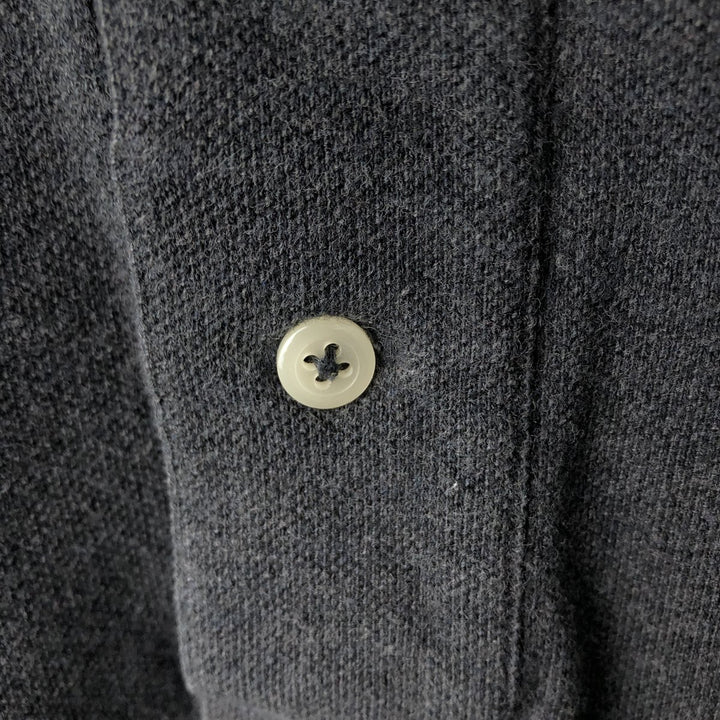 Ralph Lauren POLO by Ralph Lauren long sleeve polo shirt, men's size L cotton Charcoal Vintage Second Hand