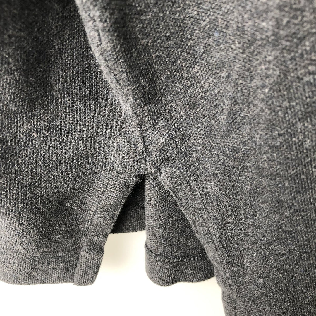 Ralph Lauren POLO by Ralph Lauren long sleeve polo shirt, men's size L cotton Charcoal Vintage Second Hand
