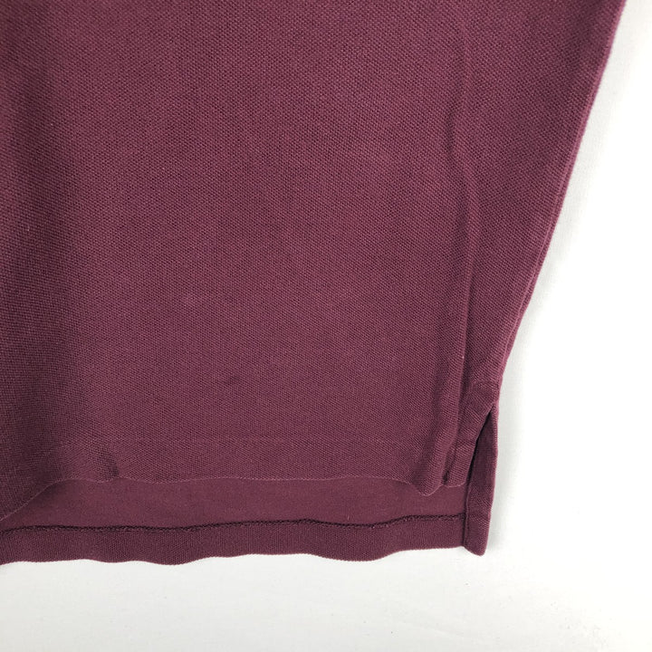 Ralph Lauren POLO by Ralph Lauren long sleeve polo shirt, men's XL size cotton red type reddish brown Vintage Second Hand
